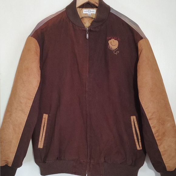 The Bradford Exchange John Wayne Bomber Jacket Faux Suede - Picture 1 of 11